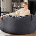 thumbnail image 3 of Puf Codi Big Giant con relleno, 150 cm, color gris antracita, 3 of 7