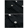 thumbnail image 6 of LZLER Black Jean Jacket for Men Classic Denim Jacket with Hole, 6 of 6
