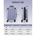 thumbnail image 5 of Hardside Expandable Spinner Luggage, 24" Checked Suitcase, Purple, 5 of 8