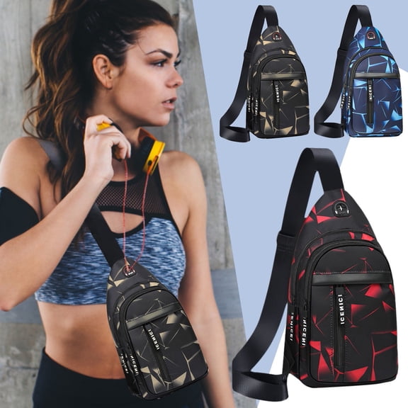 Small Sling Crossbody Backpack Shoulder Bag for Men Women Lightweigh Back Pack Sling Bag Backpack for Hiking Walking Travel Black