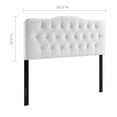 thumbnail image 7 of Annabel Full Diamond Tufted Performance Velvet Headboard in White, 7 of 7