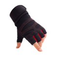 thumbnail image 4 of Muñequera para hombres y mujeres, guantes de medio dedo, muñequera, deportes al aire libre, ciclismo, antideslizantes, a prueba de golpes, guantes de medio dedo, 4 of 4