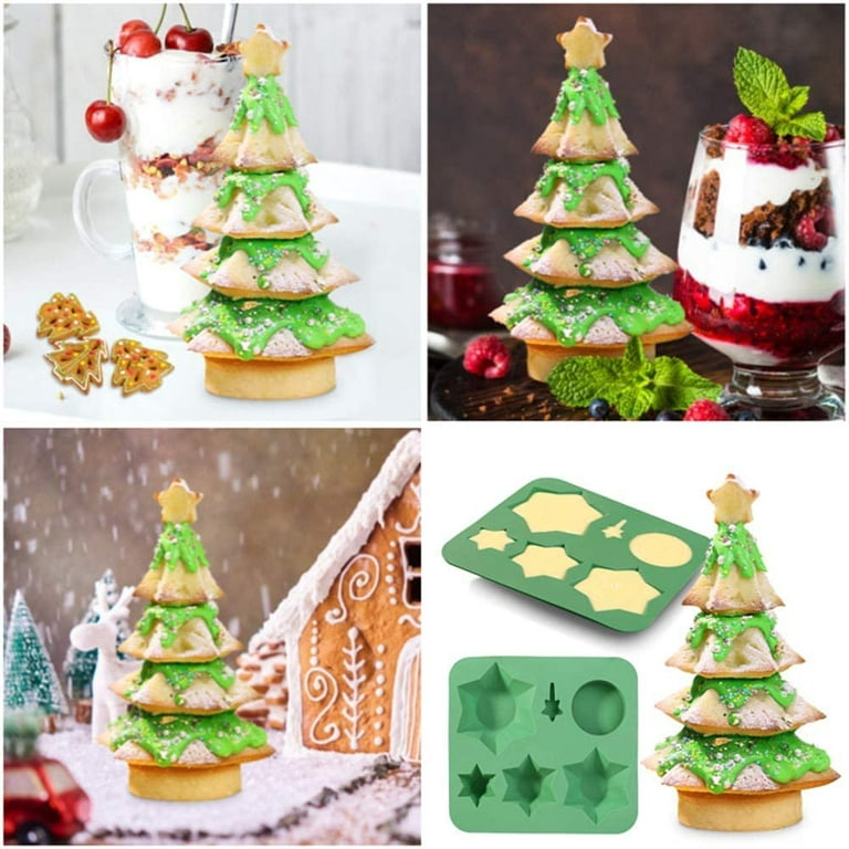 3D Christmas Tree Silicone Mold, Multi Layered 3D Christmas Tree