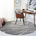 thumbnail image 2 of SAFAVIEH Florida Tamzen Abstract Shag Runner Rug, Light Grey/Ivory, 2'3" x 9', 2 of 9