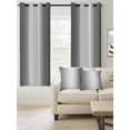 thumbnail image 2 of Fsddascl Gray White Ombre Blackout Curtains for Bedroom/Living Room, Thermal Insulated Kitchen Curtains, Greyish Gradient Minimalist Aesthetic Grommet Darkening Window Treatment Drapes 52"x90"x2, 2 of 8