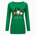 thumbnail image 1 of Camisas Navideñas Para Mujer Blusa de Manga Larga Con Estampado de Cuello Redondo Informal Odeerbi  ODB206415, 1 of 6