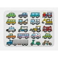 thumbnail image 1 of Cartoon Bath Mat, Colorful Landscape Transportation Displayed in 4 Lines All from Bicycle to Truck, Plush Bathroom Decor Mat with Non Slip Backing, 29.5" X 17.5", Multicolor, by Ambesonne, 1 of 2