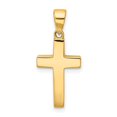 thumbnail image 5 of 14k Yellow Gold Solid Cross Charm Pendant, 5 of 7