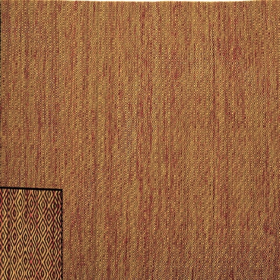 Ahgly Company Indoor Square Abstract Brown Contemporary Area Rugs, 6' Square