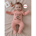 thumbnail image 3 of BemeyourBBs Newborn Baby Girls Football Outfit Rib Knit Romper Rubby Letter Embroidery Long Sleeve Jumpsuit with Headband Set, 3 of 9