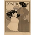 thumbnail image 2 of Maxfield Parrish 12x14 Gold Ornate Wood Frame and Double Matted Museum Art Print Titled - Poster Show (1898), 2 of 4