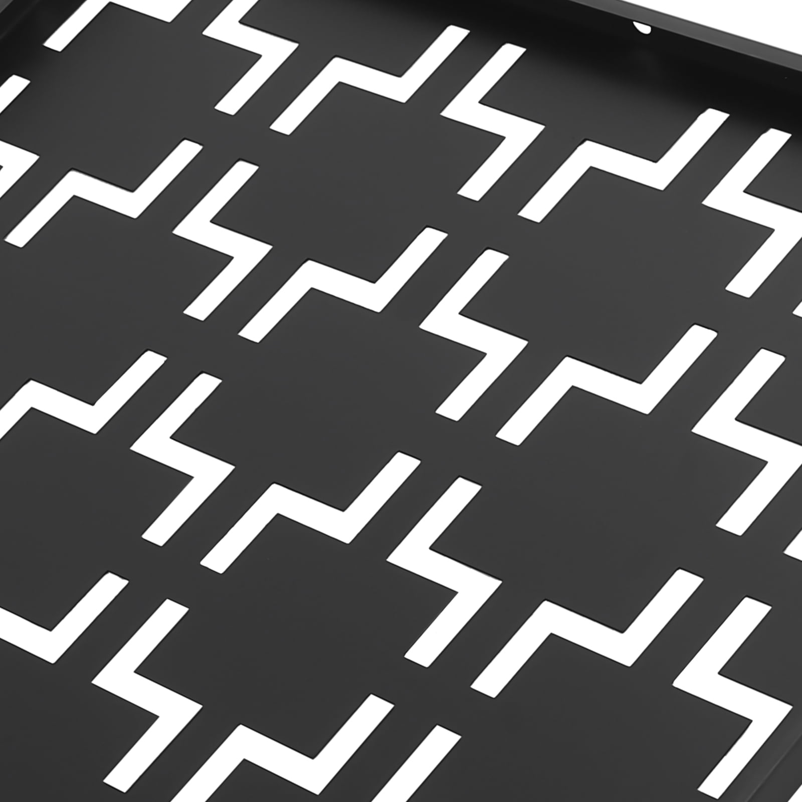 Black Steel Laser-Cut Decorative Privacy Screen Panel 60x117cm Fence for Yard, Pet Containment, View Blocking