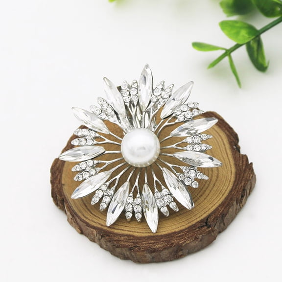 CATIEBYE 1 Pair Rhinestone Shoe Clips Decorative Buckles for High Heels, Sparkling Shoe Accessories for Women