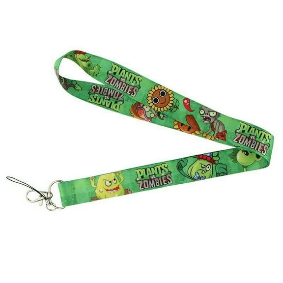 Anime Source Plants Vs Zombies Video Game App Green Lanyard Keychain ID Badge Holder
