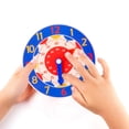 thumbnail image 4 of Blue Blue Children'S Wooden Digital Clock Learning Toy, Time Teaching Educational Puzzle With Numbers, 4 of 6