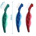 thumbnail image 4 of Maoww Brosse pour Dentiers Durs de Qualité Supérieure, Brosse à Dents Résistante à l'Usure en Plastique, Poils Multicouches, Réutilisable, Portable, Brosses à Dents Double Face, 4 of 9