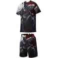 thumbnail image 2 of Kids Batman Athletic T-Shirt And Mesh Shorts Outfit Set Mesh Clothing Set for Boys, 2 of 7