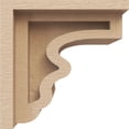 thumbnail image 3 of 4"W x 4"D x 4"H Wide Highland Rough Cedar Woodgrain TimberThane Corbel, Primed Tan, 3 of 6