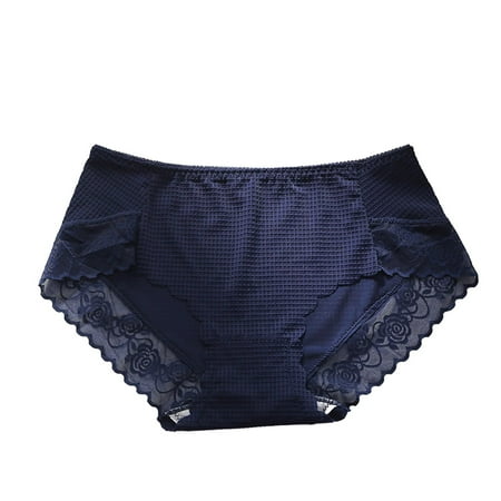 

JDEFEG Underwear Pack Women Ice Silk Seamless Panties Mid Waist Breathable Thin Ice Silk Jacquard Lace Briefs Womens Boxers Underwear Dry Fit Nylon Spandex C