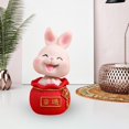 thumbnail image 5 of WLPZXP Chinese Resin Statues Figurine Sculpture, Tabletop Desk Decoration Car Dashboard Pink Lucky, 5 of 6