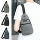 thumbnail image 1 of Bolsa de pecho para hombre | Mochila bandolera pequeña Gran capacidad | Tela ligera y duradera | Compartimentos múltiples | Moda casual Diseño vertical de un solo hombro | Gris, negro, azul, 1 of 6