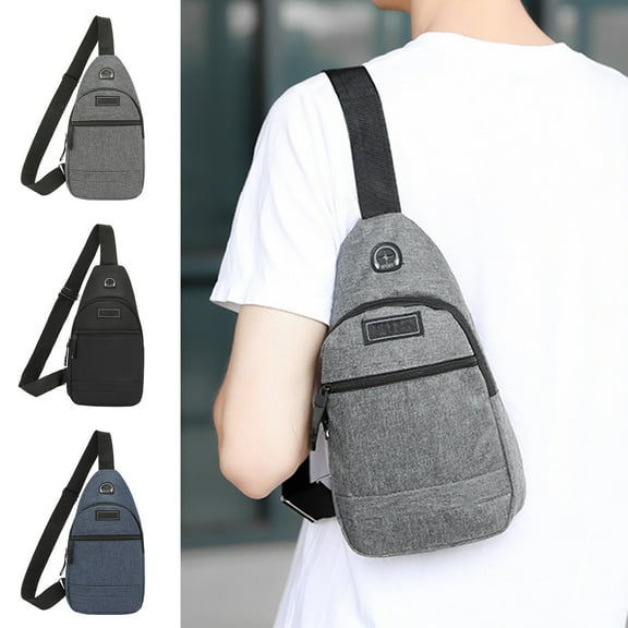 Hfnxid Small Sling Bag for Men, Waterproof Utility Mini Crossbody Chest Bag for Travel Work Sport
