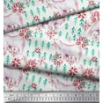 thumbnail image 3 of Soimoi Cotton Voile Fabric Snowflake & Polar Bear Animal Print Sewing Fabric Yard 56 Inch Wide, 3 of 3