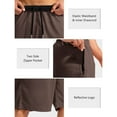 thumbnail image 3 of SYMOID Big & Tall Men's Quick-Drying Athletic Shorts - Moisture-Wicking, Elastic Waistband with Drawstring, Size 3XL for Gym/Basketball/Casual Wear, Brown, 3 of 3