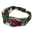 thumbnail image 5 of Unique Bargains 1 Pc Headband Floral Embroidery Lace Wide Hairband for Women Red, Green, 5 of 5