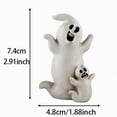 thumbnail image 3 of Uutvery Spooky Resin Figurine, Witch with Staff, Arched Black Cat, Stacked Pumpkins or Ghost Pair, Matte Finish for Halloween Tabletop and Mantel Decor, 3 of 6