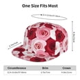 thumbnail image 6 of Daiia Rose print Flat Bill Hats Flat Brim Trucker Cap Baseball Cap Adjustable Classic Low Profile Hat Unconstructed Plain Cap, 6 of 9