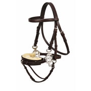 Challenger Horse Adjustable Leather Bitless Bridle Training Hackamore 35H07