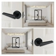 thumbnail image 6 of Matte Black Keyless Bedroom/Bathroom Door Lever with Lock, Heavy Duty Lever Door Handle, Left&Right Handed, 8Packs, 6 of 7