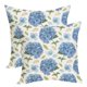 thumbnail image 1 of Fundas de almohada OFIRD Spring Floral, 60 x 60 cm, paquete de 2 unidades, color azul, 1 of 7