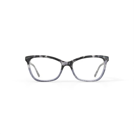 Walmart Women's MV023 Tabitha Cat Eye Prescription Eyeglasses with Case, Crystal Black