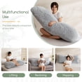 thumbnail image 5 of Body Pillow for Adults Extra Long Full Body Pillow with Removable Cover and Memory Foam Filling, for Side Sleepers and Pregnancy, Soft Support Pillow, Machine Washable (20x54 Inch), 5 of 14