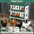 thumbnail image 5 of EastVita Nesting Boxes for Chickens, 6 Compartment Chicken Nesting Box, Metal Chicken Laying Boxes with Perch, Secure Lid, Versatile Wall Mount or Free Standing for Hens, 5 of 7