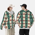 thumbnail image 4 of Daiia Christmas Snowflakes Plaid UPF 50+ Sun Protection Hoodie Jacket Lightweight Long Sleeve Sun Shirt for Women Men with Pocket Hiking Outdoor-3X-Large, 4 of 7