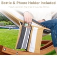 thumbnail image 6 of SUNCREAT Hammocks Freestanding Hammock with 10 ft Wooden Stand Included, Stand Alone Hammock for Outside, 475 lbs Capacity, Coffee, 6 of 8
