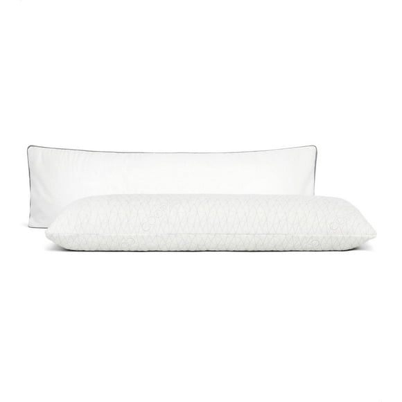 Coop Home Goods Adjustable Full Body Pillow (20x54) and Body Pillow Protector Bundle - Soft Zippered Washable Pillow Cover - Neck & Knee Full Support for Side Sleepers, Long Body Pillow for Pregnancy