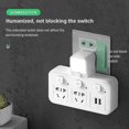 thumbnail image 3 of 4-way Plug Extension Household Multi-function Socket Usb Multi-plug Wall Socket Extension With Independent Switch And Led Light, 3 of 5