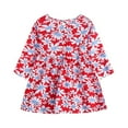 thumbnail image 2 of Esaierr Baby Newborn Girls Dress Toddler Cotton Dresses Long Sleeve Print Dresses for 6M-5Y, 2 of 6