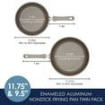 thumbnail image 3 of Rachael Ray Cook + Create 2 Piece Aluminum Nonstick Frying Pan Set, Gray, 3 of 8
