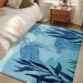 thumbnail image 4 of Blue Coastal Area Rugs 4'x6', Washable Small Throw Rugs for Office Bathroom, Beach Sea Turtle Ocean Nautical Botanical Indoor Outdoor Rug Non-Slip Low Pile Carpet Runner Reversible Floor Mats, 4 of 8