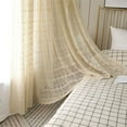thumbnail image 3 of Curtains for Living Room Vintage Crochet Lace Curtains for Farmhouse Retro Hollow Sheer Curtain Panels for Window Treatment Light Filtering Cotton Curtain Drapes for Patio 1 Panel, 3 of 7