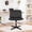 Black-No Wheels, variant on NiamVelo Vanity Chair with Wheels Criss Cross Chair Wide Desk Chair Armless Office Chair Adjustable Swivel Chair for Home Office, 250LBS Weight (Blue)