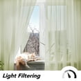 thumbnail image 3 of Deconovo Sheer Curtains for Sliding Glass Door 96 inch Length Grommet Voile Drape Curtains Sage Green 2 Panels 52x96 inch, 3 of 7