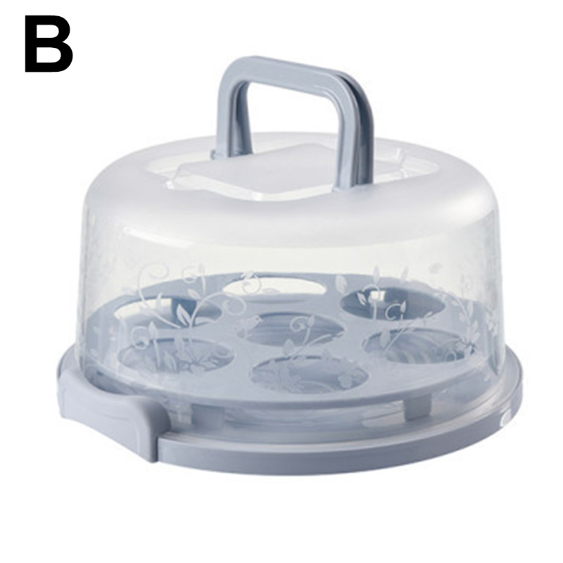 Liveday Portable Cake Storage Box Round Birthday Cake Box Kitchen Wedding Baking Container
