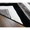 thumbnail image 4 of MDA Home Santorini Black/Gray Shag Polyester Area Rug - 5' x 7', 4 of 4