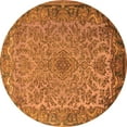 thumbnail image 1 of Ahgly Company Indoor Round Medallion Orange Traditional Area Rugs, 7' Round, 1 of 1